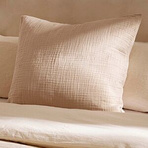 Wrinkled pure cotton Euro pillow sham (2)